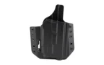 Bravo BCA-LB Glock 19 TLR7 RH black OWB holster, front view with side mounting holes