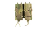 High Speed Gear HSGI GEN 2 DBL PISTOL TACO MC, multicam front view with twin pouches and cords