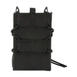 High Speed Gear HSGI Gen 2 Single Rifle TACO, black front view with elastic cord lacing