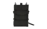 High Speed Gear HSGI Gen 2 Single Rifle TACO, black front view with elastic cord lacing