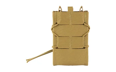 High Speed Gear HSGI Gen 2 Single Rifle TACO, coyote tan front view with elastic cord lacing