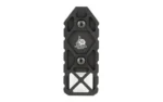 ODIN WORKS M-LOK TO ARCA RAIL 4-inch, black top view with two screws and cutout pattern