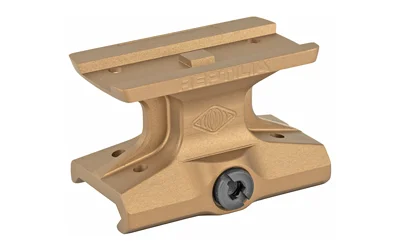 Reptilia DOT Mount lower 1/3 co-witness T2 FDE mount, angled side view with top rail