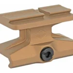 REPTILIA DOT MNT 1/3 CO-WIT ACRO FDE tan mount, angled side view with top plate and screw