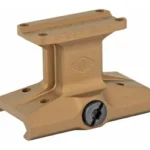 REPTILIA DOT MOUNT 1.93 MRO FDE tan mount, angled side view with top plate and screw