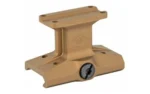 REPTILIA DOT MOUNT 1.93 MRO FDE tan mount, angled side view with top plate and screw