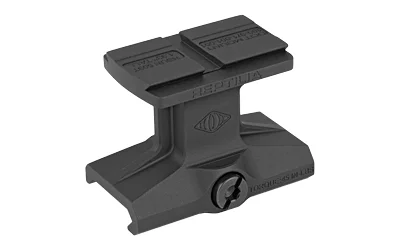 REPTILIA DOT MOUNT 1.93 HSUN 509T B black mount, angled side view with stepped top and screw