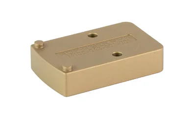REPTILIA ROF 10MM RMR RISER FDE mount angled top view with raised pin and mounting holes