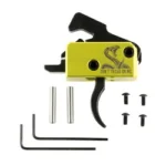 RISE SUPER SPORTING TRIG W/AWP DTOM2 side view with green housing, curved trigger and hardware