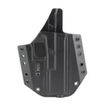 BRAVO BCA FOR GLOCK 17 OWB BLK RH, black molded holster with belt loops, front view