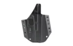 BRAVO BCA FOR GLOCK 17 OWB BLK RH, black molded holster with belt loops, front view