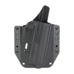 BRAVO BCA HK VP9 OWB BLK RH, black molded holster with belt loops, front view