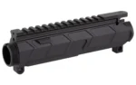 BOOTLEG BILLET AR 15 UPPER REC ASSMB black right-side view with top rail and angular contours