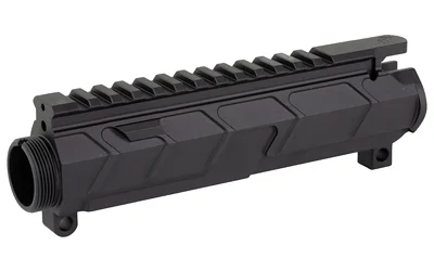 BOOTLEG BILLET AR 15 UPPER REC ASSMB black right-side view with top rail and angular contours