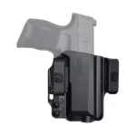 BRAVO TORSION SIG P365 IWB black right-hand holster, front view with belt clip and pistol outline