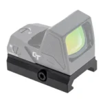 Crimson Trace Corporation CTC RAD PIC RAIL MOUNT gray angled view with green-tinted lens and black base
