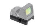 Crimson Trace Corporation CTC RAD PIC RAIL MOUNT gray angled view with green-tinted lens and black base