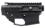 Bootleg AMBI RECEIVER SET AR 15 BLK black upper and lower receiver set, right-side view