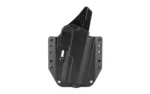 BRAVO BCA SIG P320 FS OWB BLK RH, front view of black molded holster with mounting holes