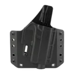 BRAVO BCA for GLK 43/43X MOS OWB RH holster, black outer-side view with mounting holes