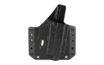 BRAVO BCA for GLK 43/43X MOS OWB RH holster, black outer-side view with mounting holes