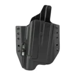 Bravo BCA-LB Glock 19 X300 RH black OWB holster, front view with side mounting holes