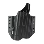Bravo BCA-LB S&W M&P TLR1 RH black holster, front view with side mounting holes