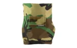 Edgar Sherman Design ESD SAP BUCKET DUMP POUCH M81, woodland camouflage pouch in front view