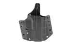 BRAVO BCA Springfield Hellcat Pro OWB holster, black rear view with belt loops and molded shell