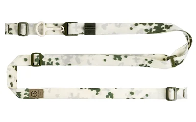 Edgar Sherman Design ESD Sling in snow camo, laid flat with buckles and adjustment loops