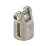SAMSON SWIVEL STUD QD ADPTR, stainless angled view with threaded screw