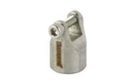 SAMSON SWIVEL STUD QD ADPTR, stainless angled view with threaded screw