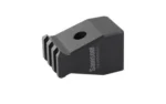 SAMSON AKM 1913 FLDNG STK ADPT BLK, black adapter in angled side view with mounting hole