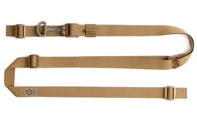 Edgar Sherman Design ESD SLING COYOTE BROWN laid flat with buckles, adjusters and looped strap