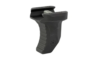 Arisaka Hand Stop Picatinny black, angled side view with curved textured finger stop