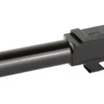 ROSCO BLOODLINE BBL FOR GLK 43X black barrel, angled side view with rectangular chamber block