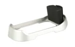 Shield Arms magwell for G43X/48, silver angled top view with black rear insert