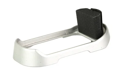 primary-18711 Shield Arms magwell for G43X/48, silver angled top view with black rear insert
