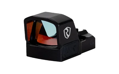 RITON 3 TACTIX MPRD 3 black reflex sight, front-left view with red-tinted lens
