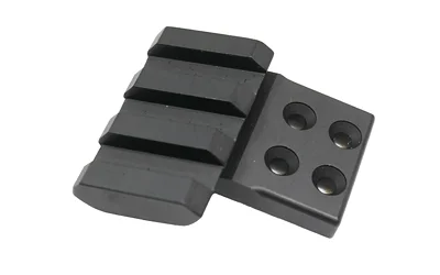 RITON 45 OFFSET PICATINNY RAIL black angled view with five rail slots and four mounting holes