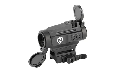 Riton 1 Tactix ARD V2, black angled view with raised lens covers and rail mount