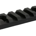 Kinetic Development Group, LLC KDG M-LOK 5 SLOT PIC RAIL BLK black angled top view with five slots