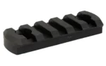 Kinetic Development Group, LLC KDG M-LOK 5 SLOT PIC RAIL BLK black angled top view with five slots