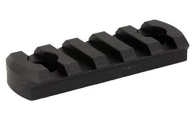 primary-18776 Kinetic Development Group, LLC KDG M-LOK 5 SLOT PIC RAIL BLK black angled top view with five slots