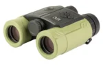 RIX MK-R3000 LRF BINO, green and black binocular front view with top controls