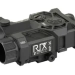 RIX RIP-3C IR laser/illuminator, black, angled front view with dual apertures and top controls