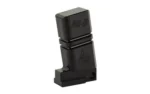 ODIN WORKS LOWER VISE BLOCK AR9 black angled view with stepped body and mounting base