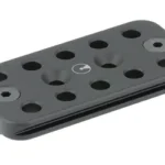 ULTRADYNE UD DYNA ARCA RAIL 3.00-inch black rail, angled top view with multiple holes and two screws