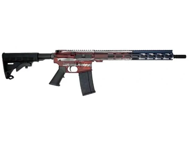 primary-1882 10 Ring GLFA AR-15 Rifle .223 Wylde 30rd Magazine 16" Barrel Barrel Worn American Flag Frame
