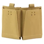 GBRS Group Double Rifle Pouch coyote brown, front view with two open compartments